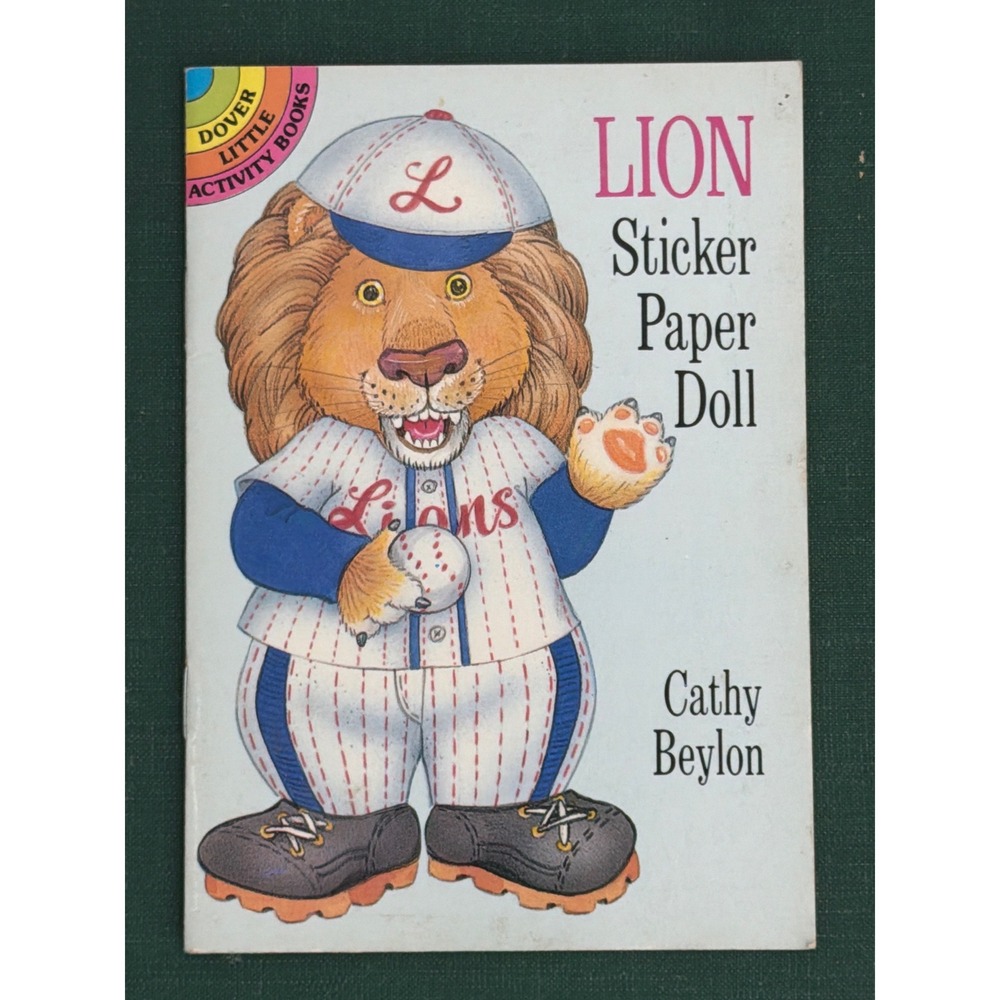 Leo‎ the Lion Sticker Paper Doll Cathy Beylon Dover Little Activity Book Vintage